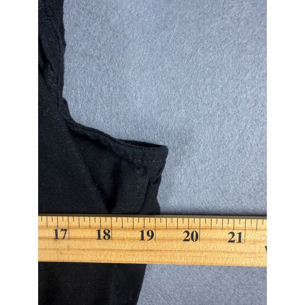 Old Navy Womens XL Black Linen Blend Ruffle Tiered Mini Sleeveless Dress - Picture 4 of 6